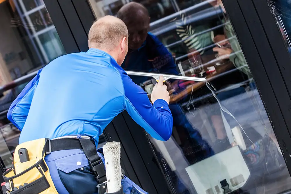 Business window washing