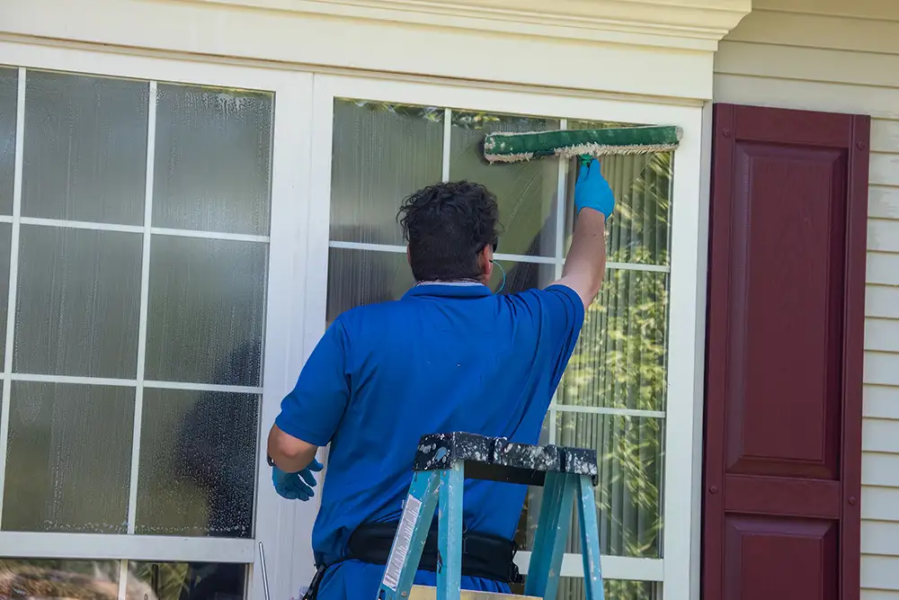 Washing a home window